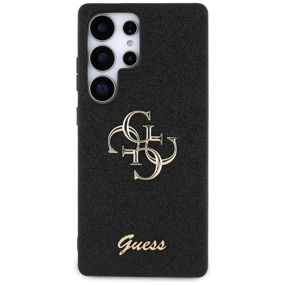 Guess Fixed Glitter Big 4G Metal Logo case til Samsung Galaxy S25 Ultra sort