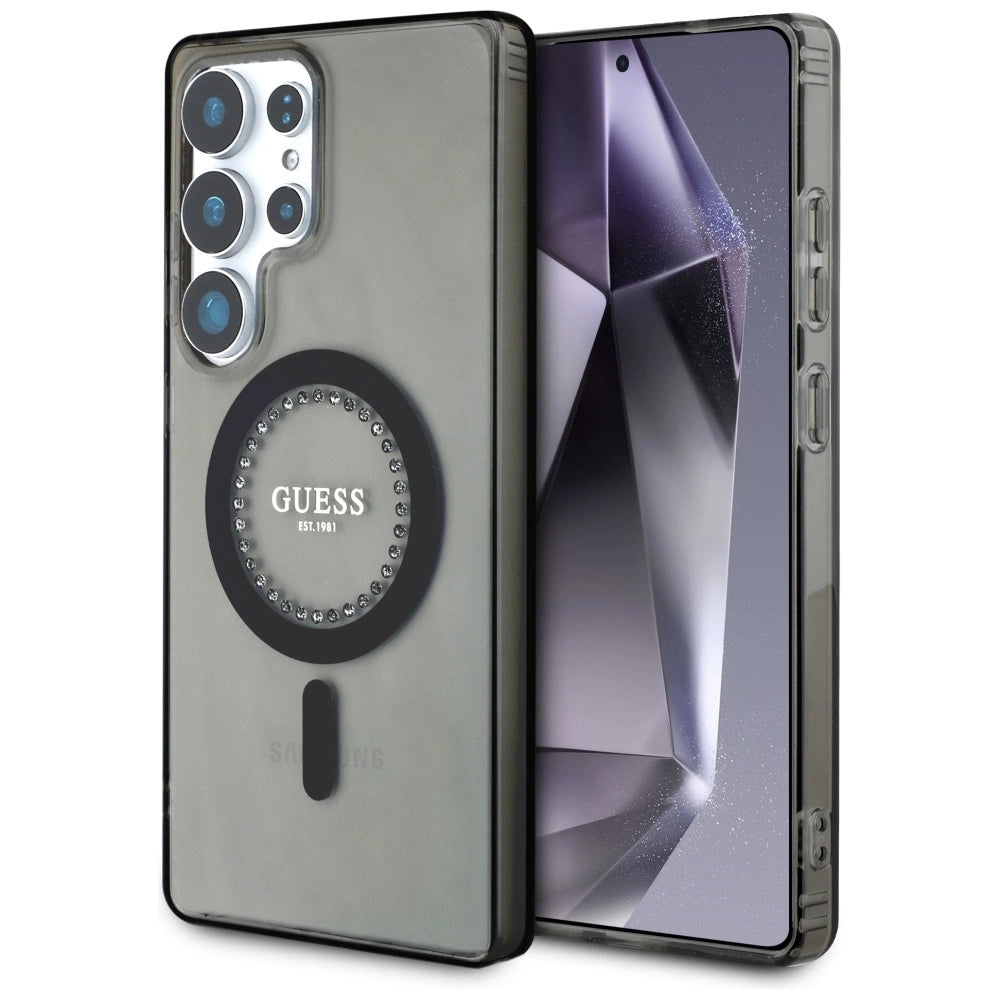 Guess Rhinestones Printed Classic Logo MagSafe Samsung Galaxy S25 Ultra case sort