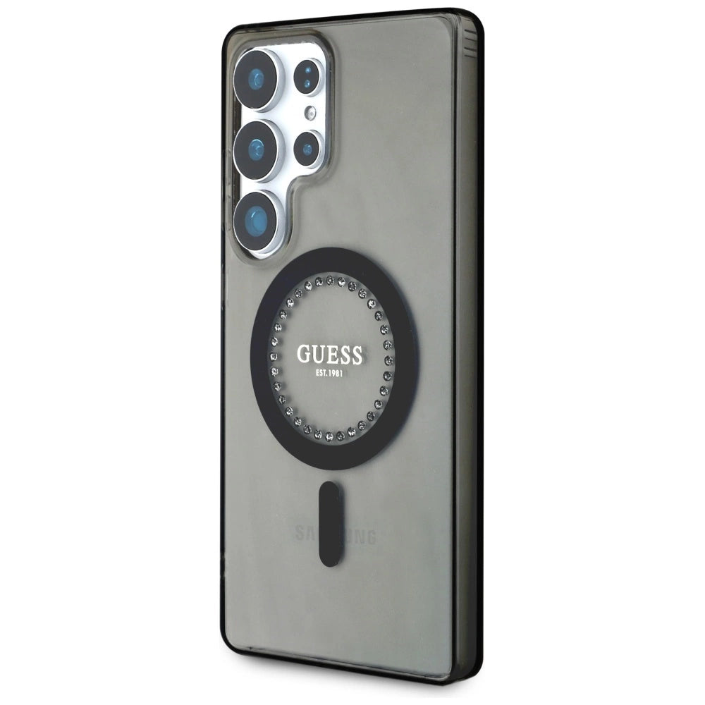 Guess Rhinestones Printed Classic Logo MagSafe Samsung Galaxy S25 Ultra case sort