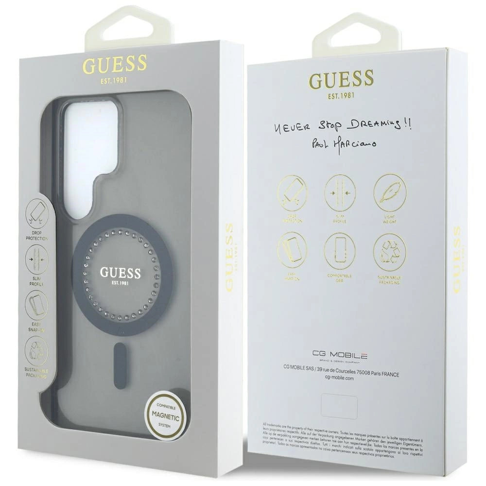 Guess Rhinestones Printed Classic Logo MagSafe Samsung Galaxy S25 Ultra case sort