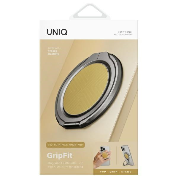 Uniq Gripfit 360 Magnetisk Mount&Kickstand Magnetisk Holder gul/canary gul