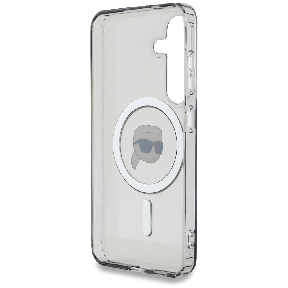 Case Karl Lagerfeld Button Karl Head Printed Logo MagSafe Samsung Galaxy S25 black