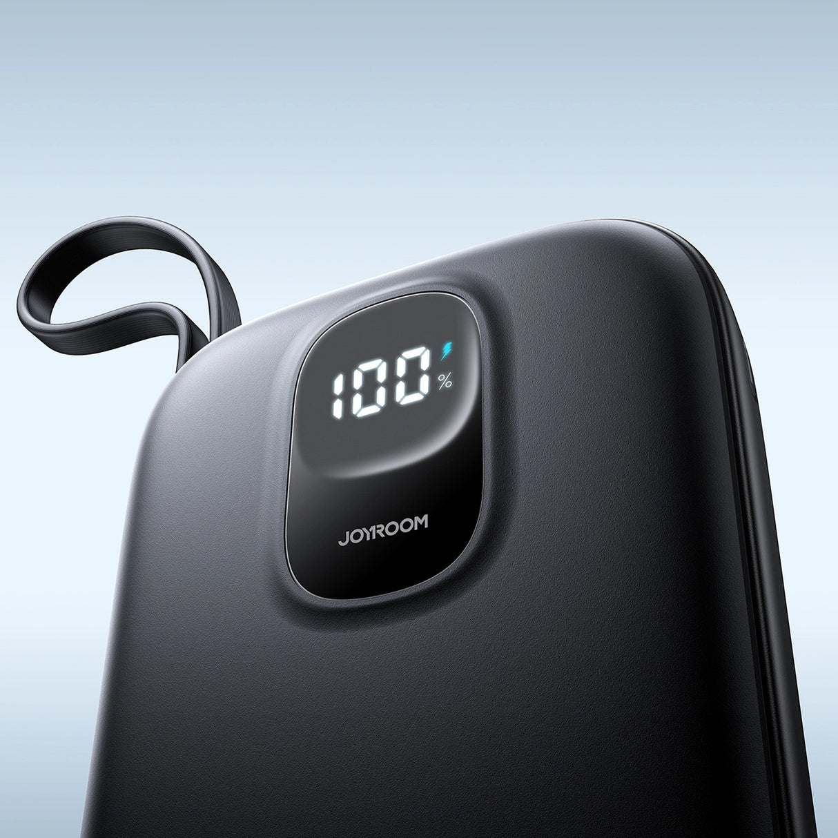 Joyroom JR-PBF18 22.5W 10000mAh Powerbank med indbygget Lightning-kabel + USB-C-kabel 0,25 cm - sort