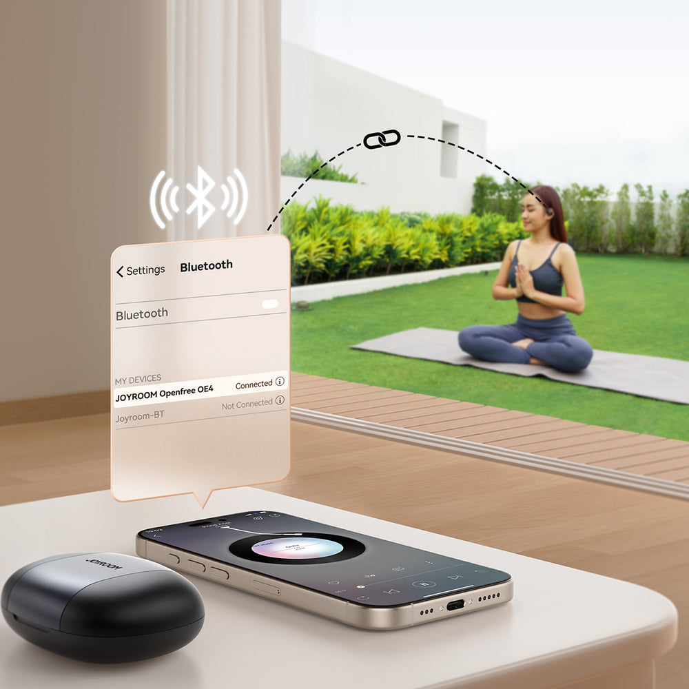 Joyroom Openfree JR-OE4 åbne øre TWS trådløse hovedtelefoner sort