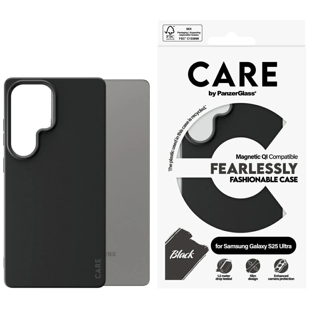 CARE af PanzerGlass Fashion QI Case til Samsung Galaxy S25 Ultra - sort