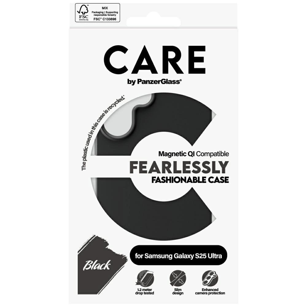 CARE af PanzerGlass Fashion QI Case til Samsung Galaxy S25 Ultra - sort