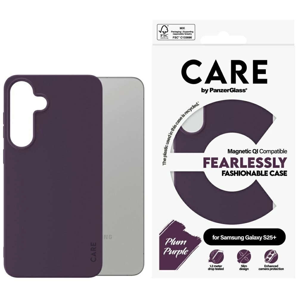 CARE af PanzerGlass Fashion QI Case til Samsung Galaxy S25+ - Purple