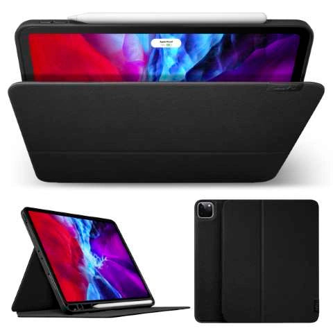 LAUT Prestige Folio Case med Apple Pencil Holder til iPad Pro 11", iPad Air 10,9" - sort
