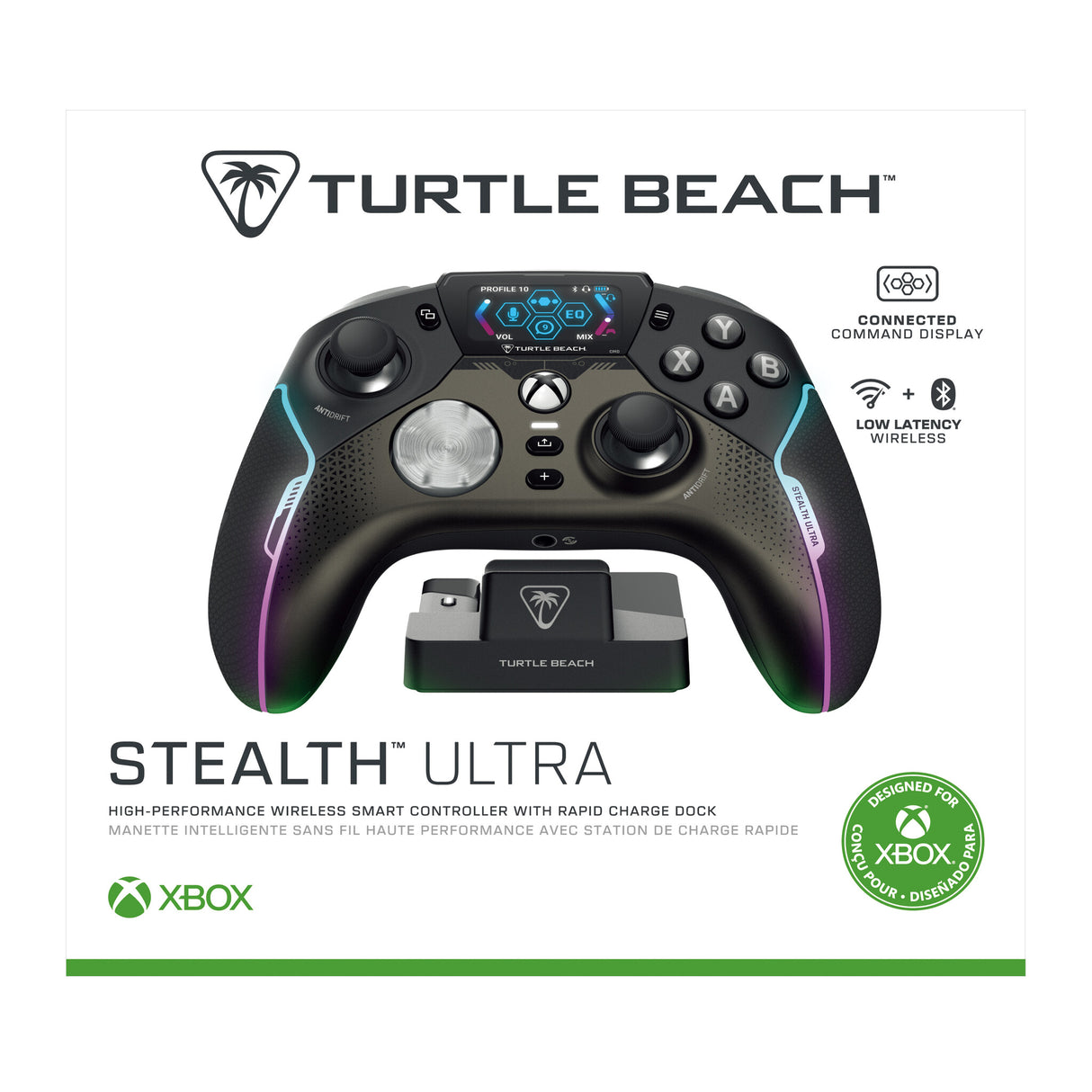Turtle Beach Stealth Ultra Sort, Grå Bluetooth/USB Gamepad Analog/digital Android, PC, Xbox One, Xbox Series S, Xbox Series X