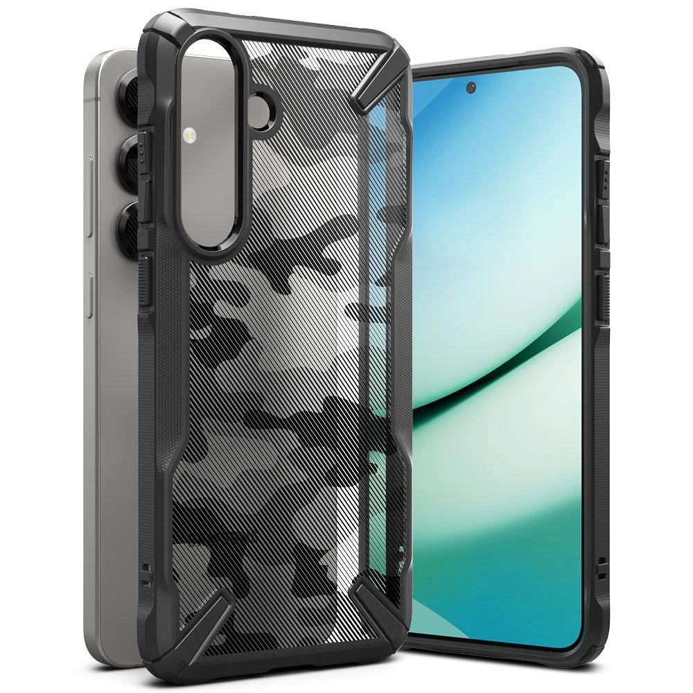 Ringke Fusion X Case til Samsung Galaxy S25+ - sort camouflage