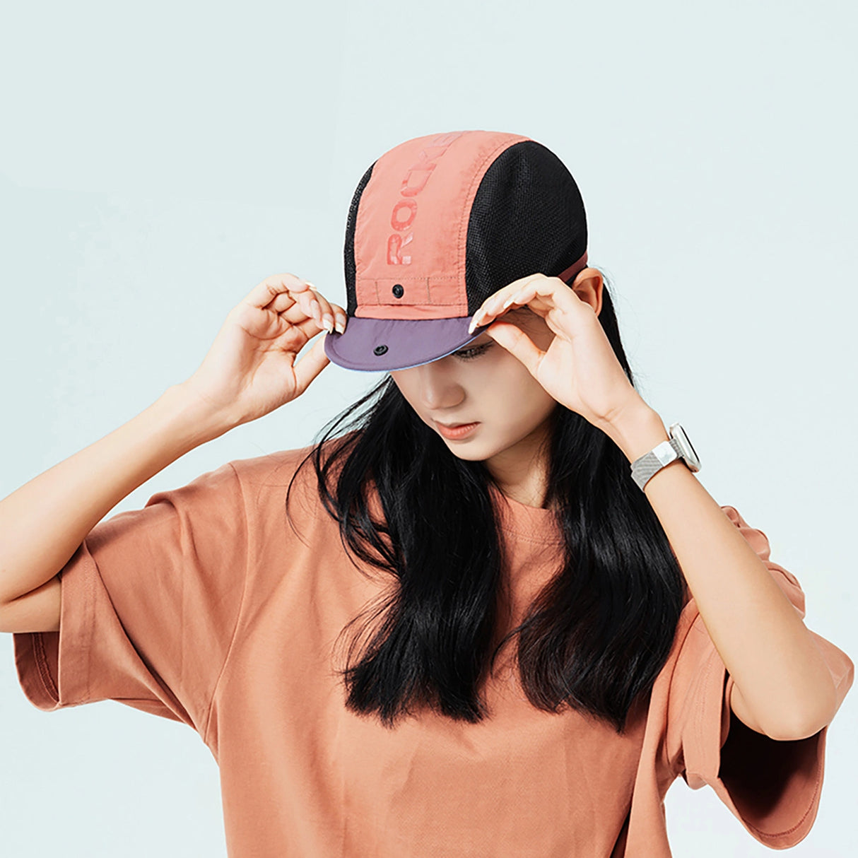 Rockbros cykelhat med hjelmvisør - rød