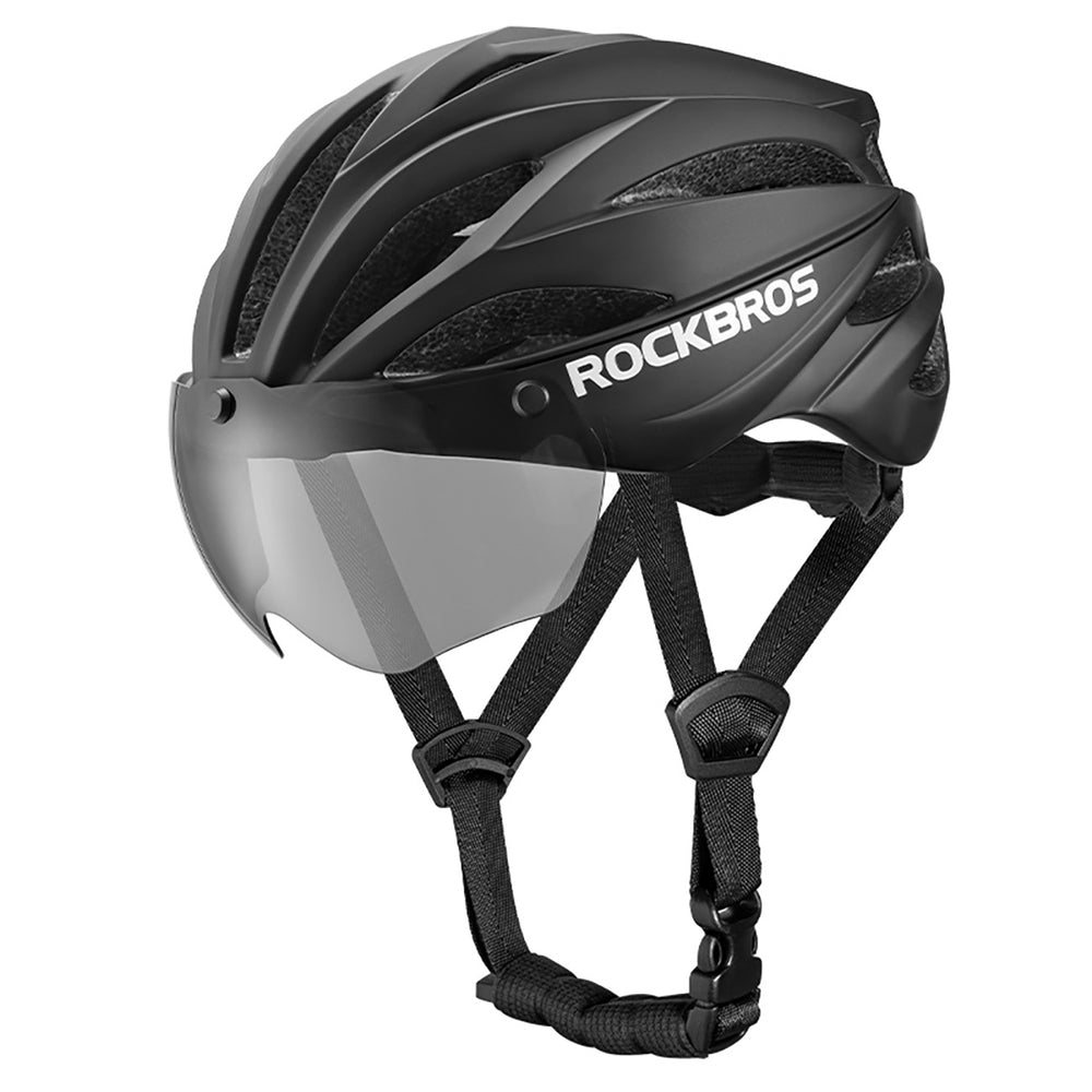 Rockbros cykelhjelm med visir, UV-beskyttelsesbriller, unisex - grønne
