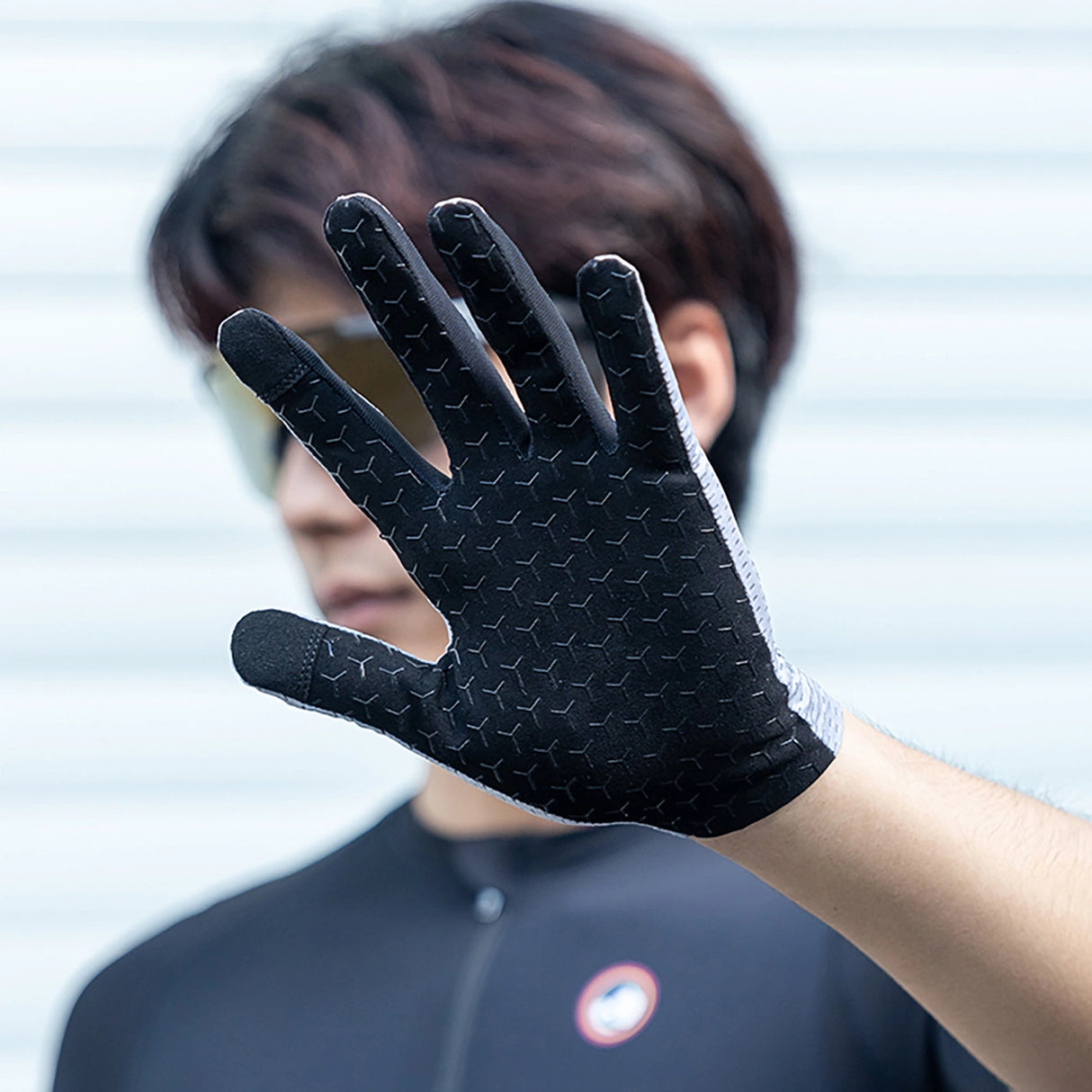 Rockbros Breathable Full Finger Cycling Gloves, Size: XL - Gray