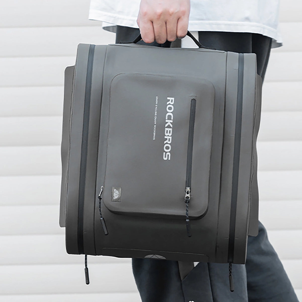 Rockbros vandtæt cykelunderlag, til bagagerum, kapacitet 14l - grå