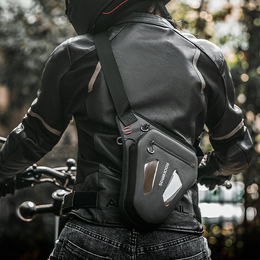 Rockbros Motorcycle Bag for Leg, Thigh, Waist, Shoulder - Black