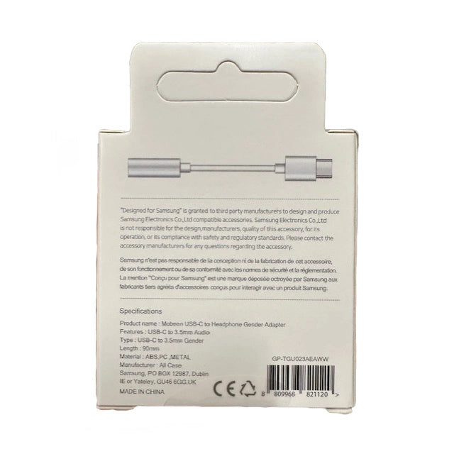 Samsung GP-TGU023AE DAC USB-C til 3,5 mm mini jack adapter - hvid