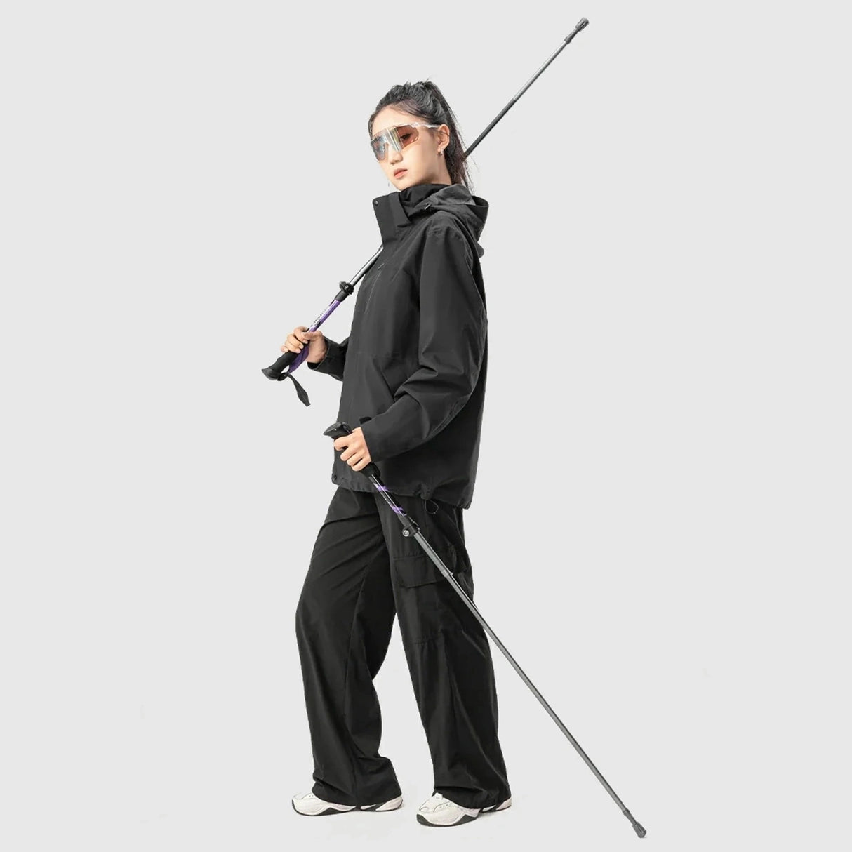 Qunature Nordic Walking Trekking Pole Aluminium 110 - 130 cm 1 stk.