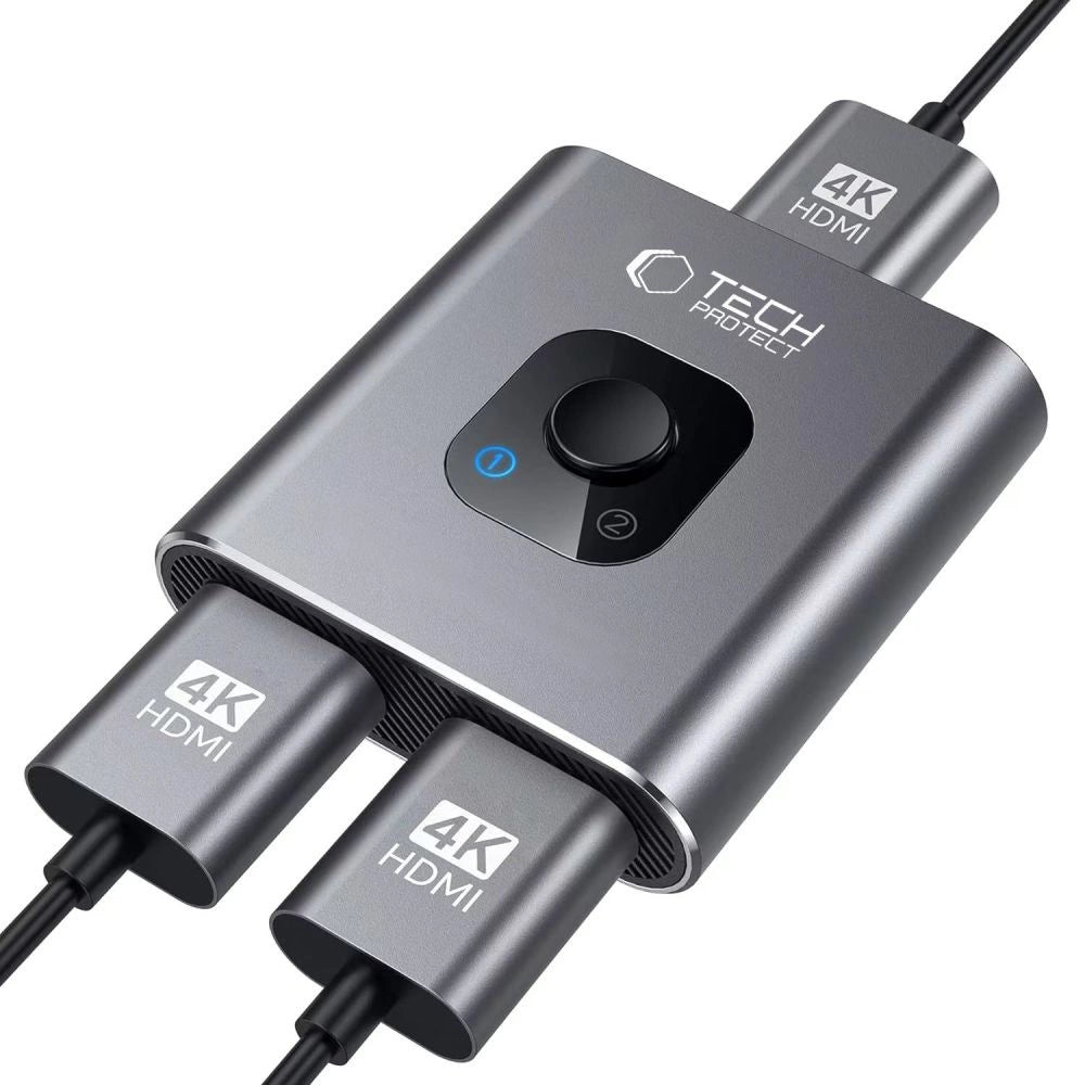 Tech-Protect HB07 HUB Adapter 2in1 HDMI 4K 60HZ - grå