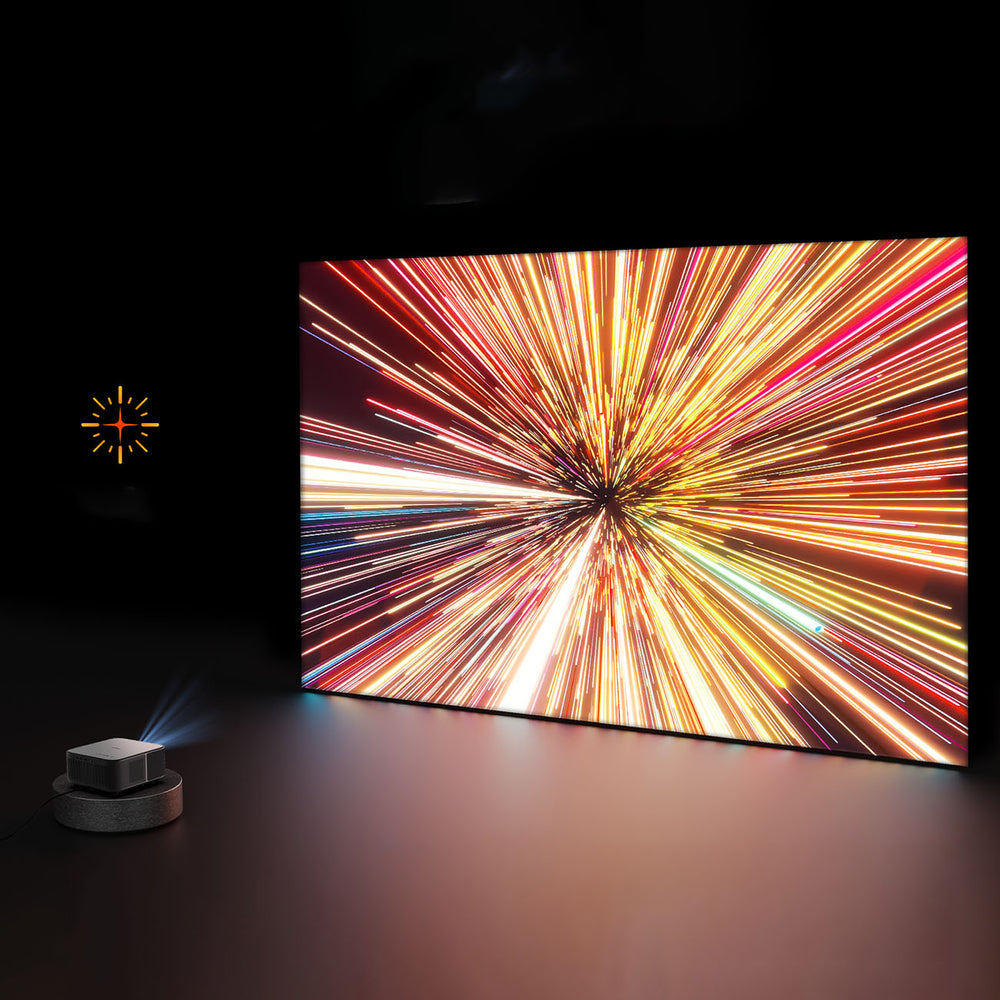 Yaber K3 Pro LCD FullHD 1080p Multimedia projektor med JBL højttalere og subwoofer - sort