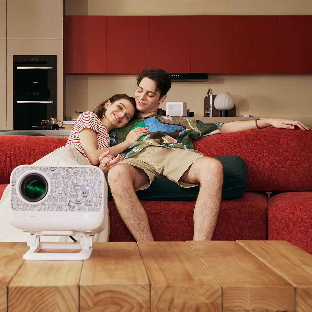 Yaber L2 Plus LCD FullHD 1080p Multimedia Projector with JBL Speakers - Beige