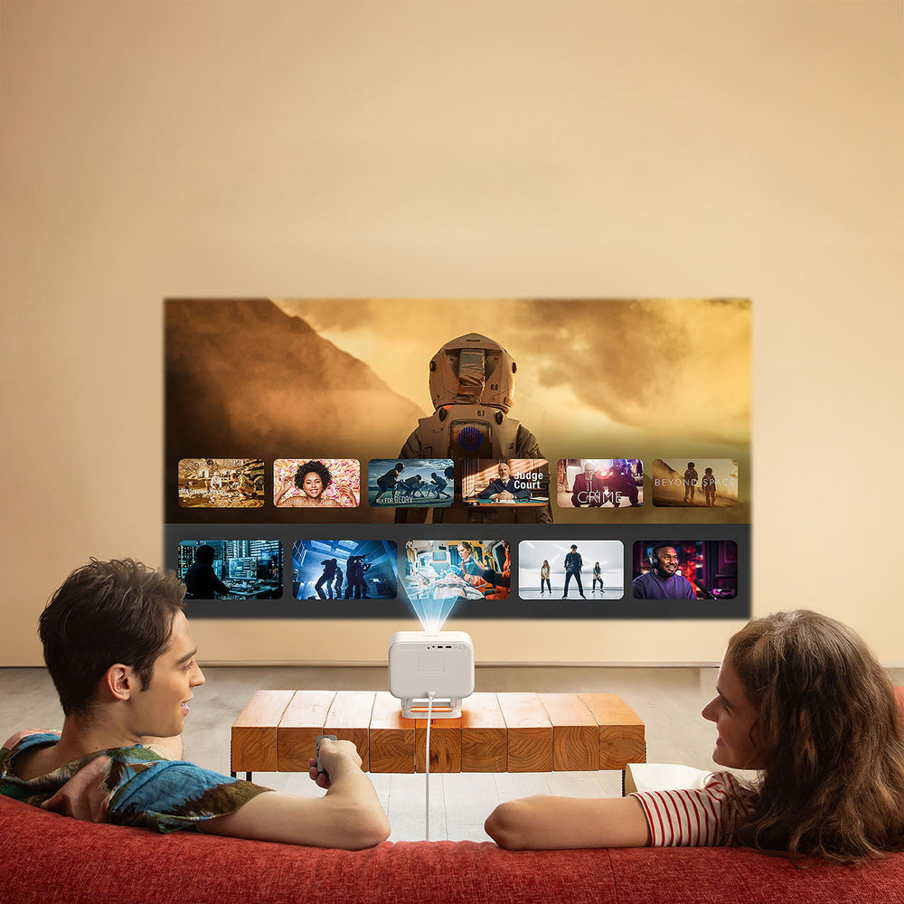 Yaber L2 Plus LCD FullHD 1080p Multimedia Projector with JBL Speakers - Beige