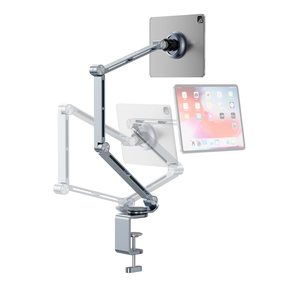 Wozinsky WTY0YS1 magnetholder, 360° drejelig, fast, til telefon og tablet - grå