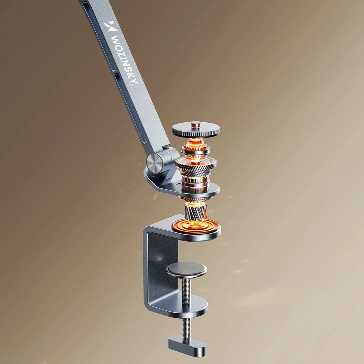 Wozinsky WTY0YS1 magnetholder, 360° drejelig, fast, til telefon og tablet - grå