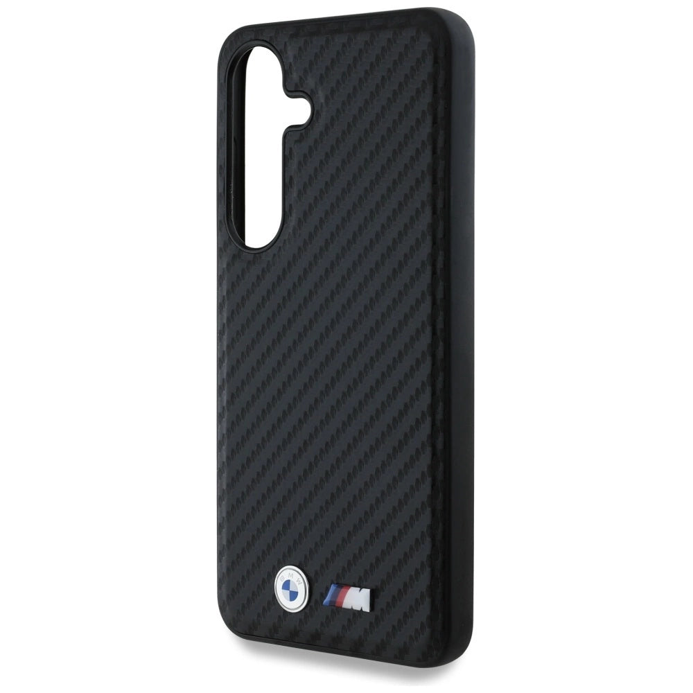 BMW læder Carbon MagSafe Case til Samsung Galaxy S25 - sort