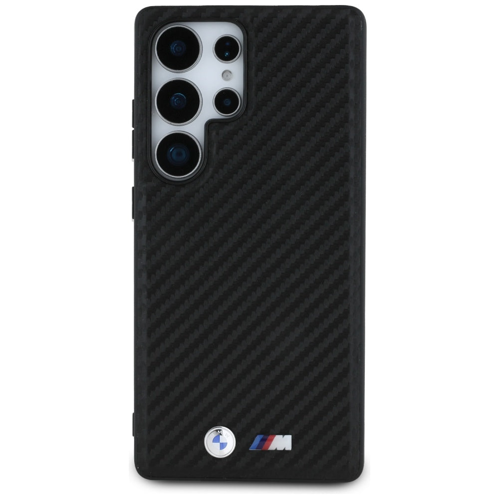 BMW læder Carbon MagSafe Case til Samsung Galaxy S25 Ultra - sort