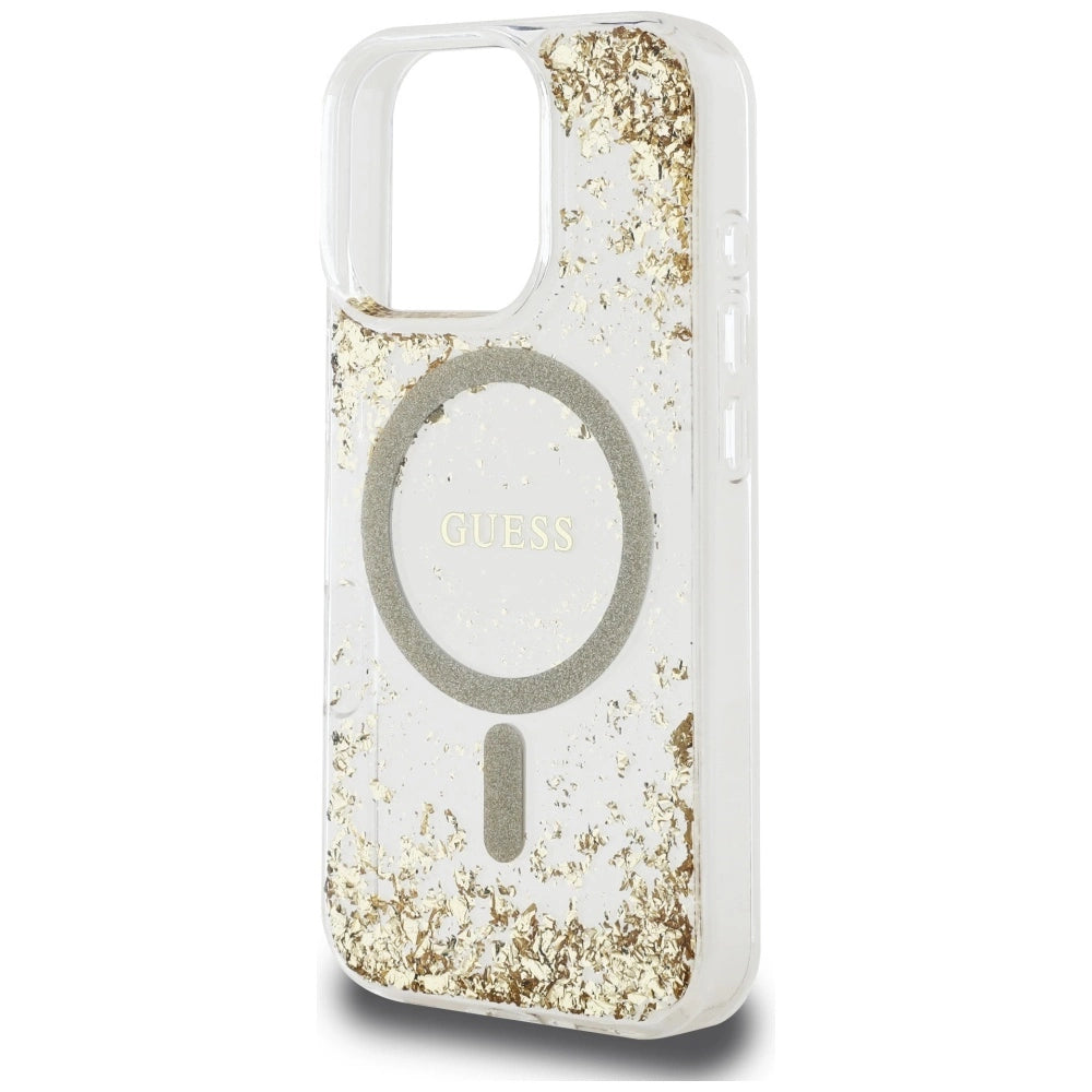 Guess HC Resin Bottom Glitter MagSafe case til iPhone 16 Pro Max - guld