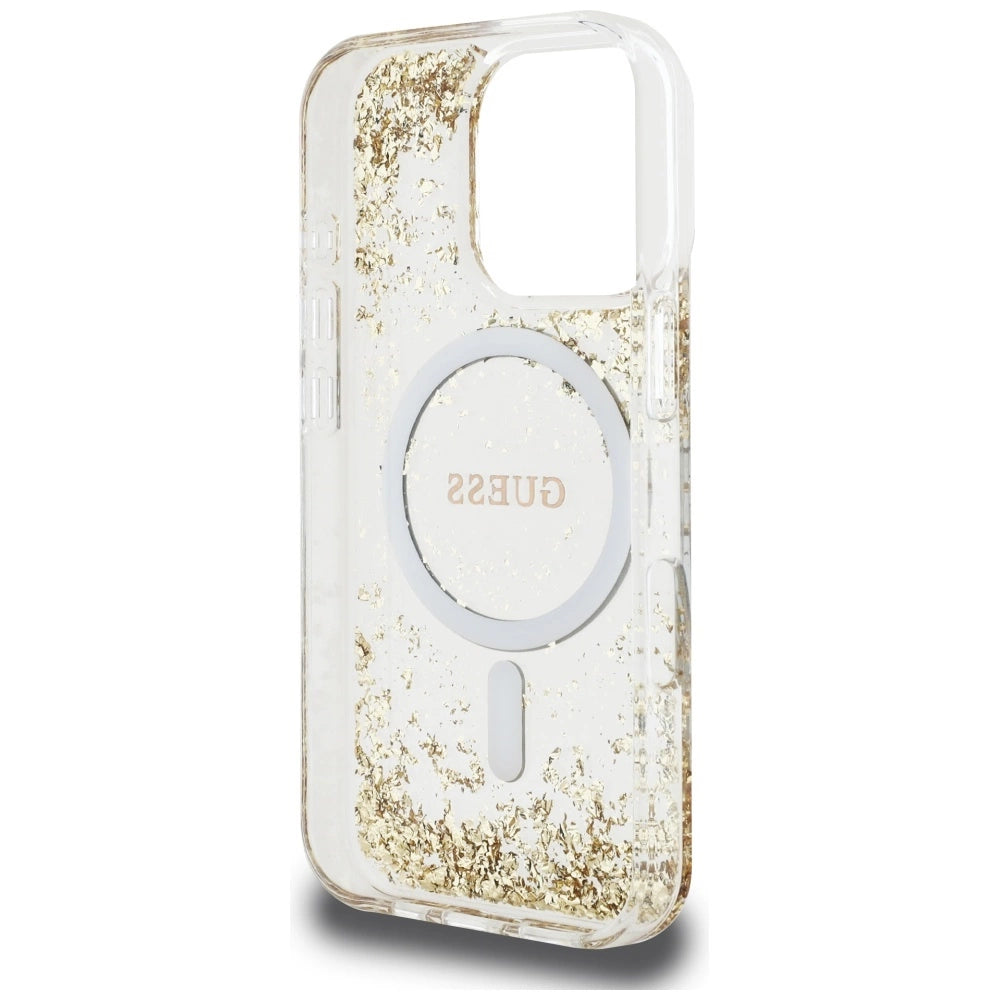 Guess HC Resin Bottom Glitter MagSafe case til iPhone 16 Pro Max - guld