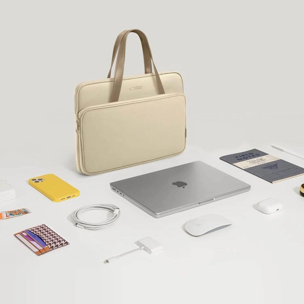 Tech-Protect bærekasse til 15-16" Laptop - Beige