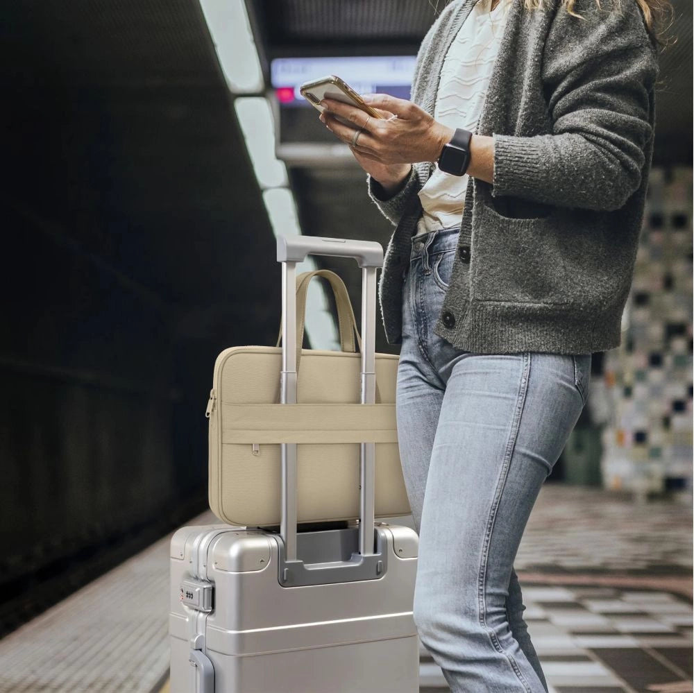 Tech-Protect bærekasse til 15-16" Laptop - Beige