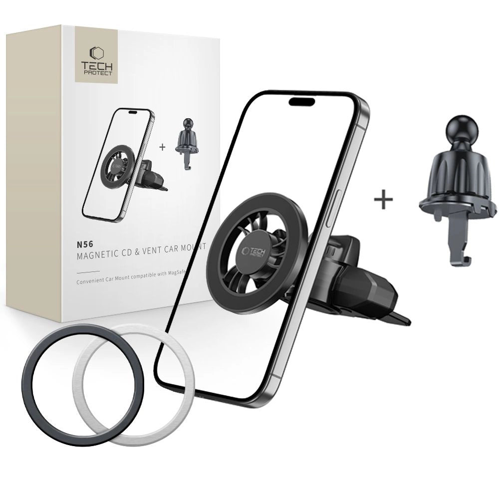 Tech-Protect N56 Magnetisk MafSafe Bilholder CD Slot Mount - sort