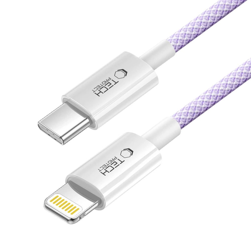 Tech-Protect Ultraboost Lite Lightning Cable PD60W / 3A 1m - lilla