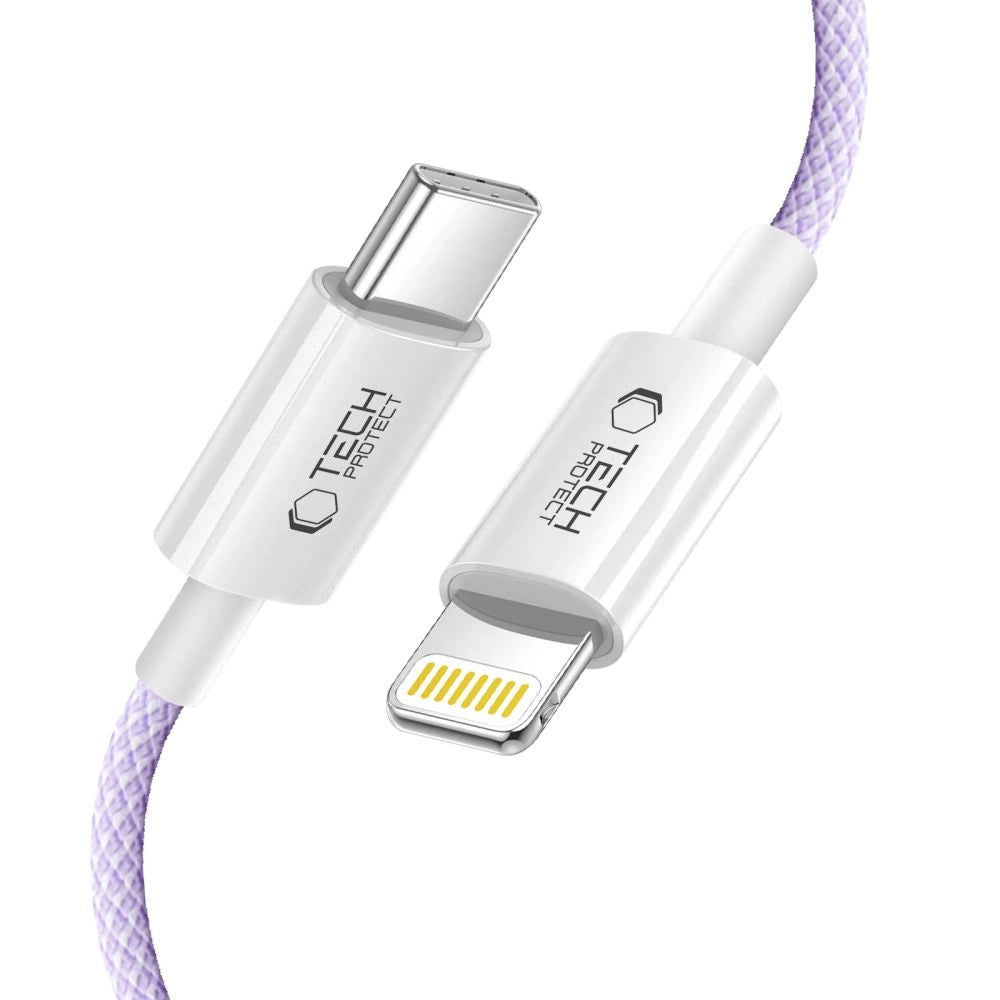 Tech-Protect Ultraboost Lite Lightning Cable PD60W / 3A 1m - lilla