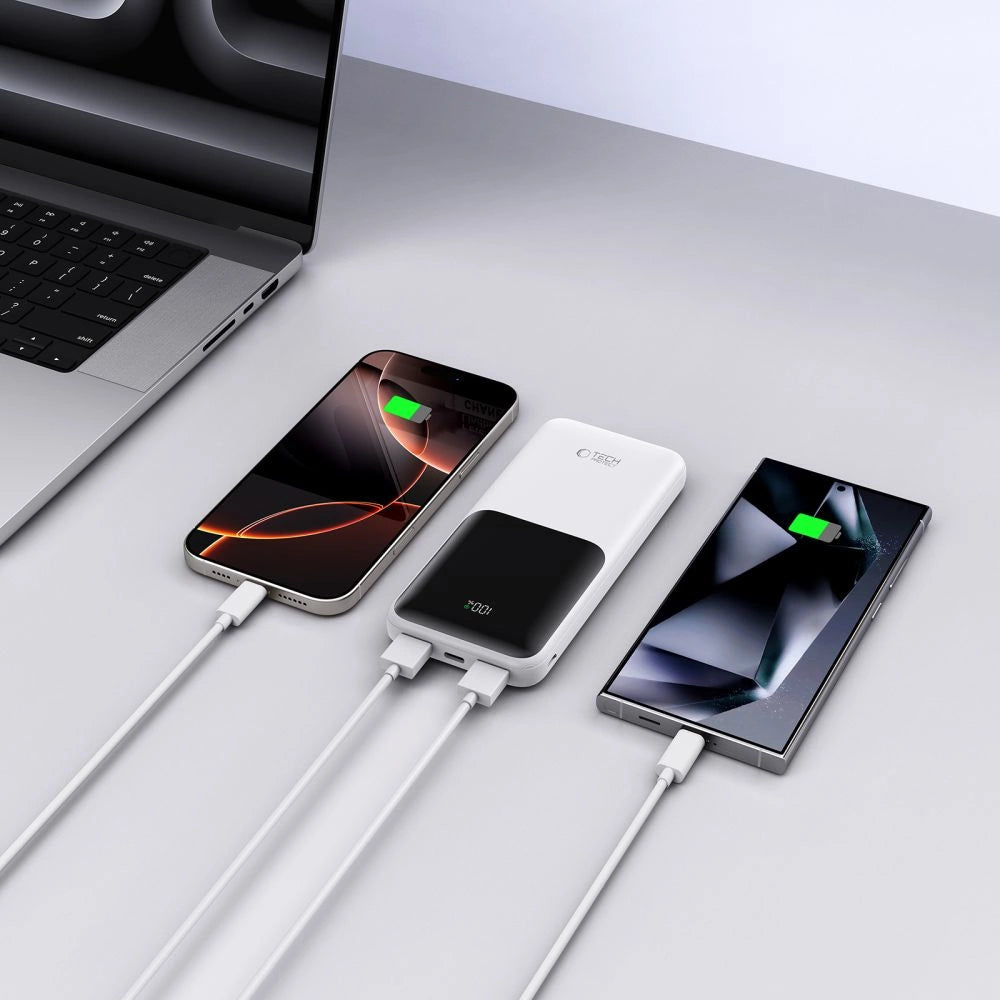 Powerbank Tech-Protect PB01 10000mAh 22,5W - hvid