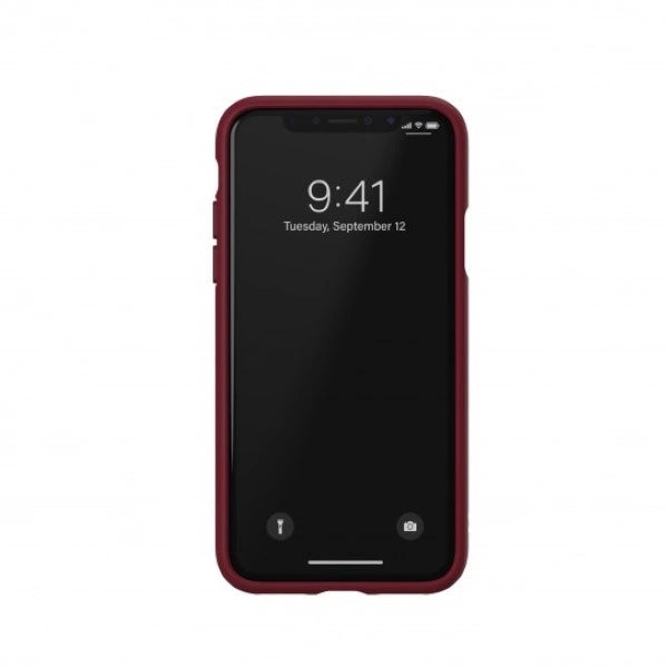 Adidas OR Molded PU Suede case for iPhone X / XS - burgundy