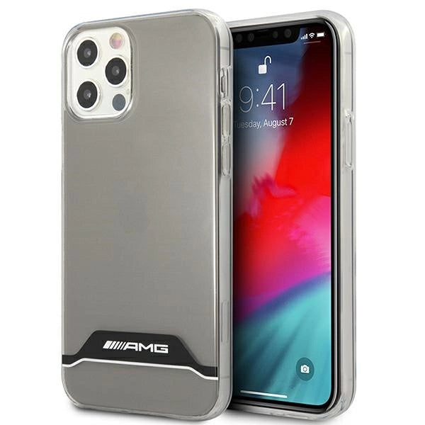 AMG Electroplate Black&White Case til iPhone 12 / 12 Pro - Gennemsigtig
