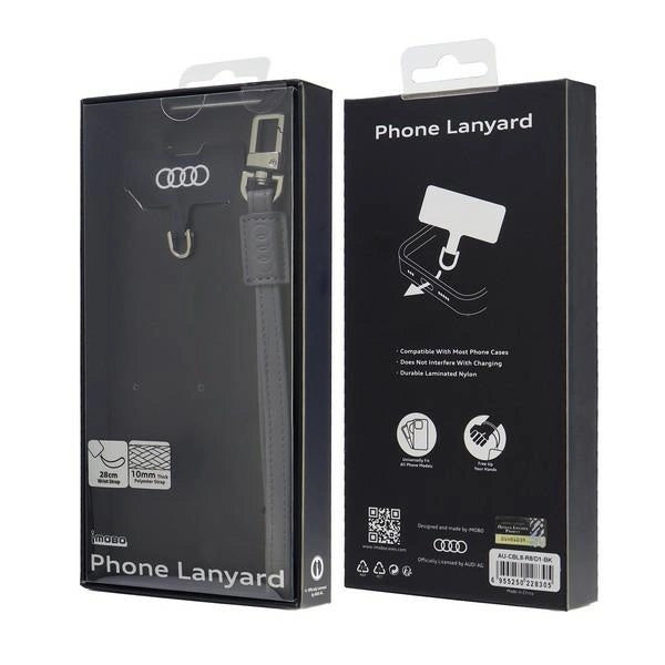 Audi Crossbody Universal Lanyard 28cm x 10mm - Grå