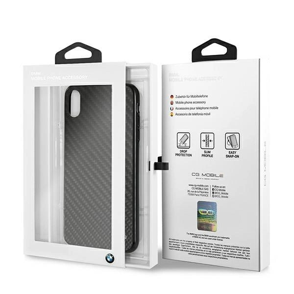 BMW Siganture Carbon Case til iPhone Xs Max - sort