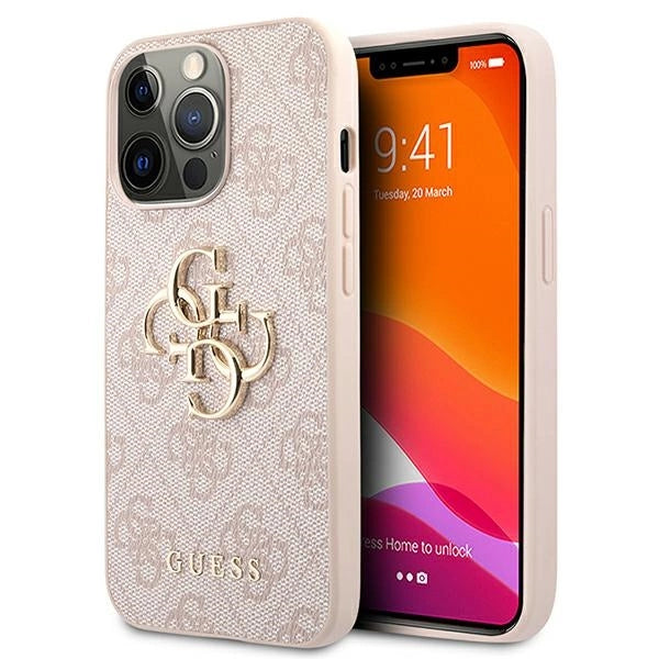 Guess 4G Big Metal Logo Case til iPhone 13 Pro / 13 6.1" - Pink