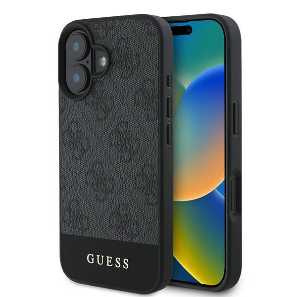 Guess 4G Bottom Stripe Case til iPhone 16 Plus 6.7" - Grå