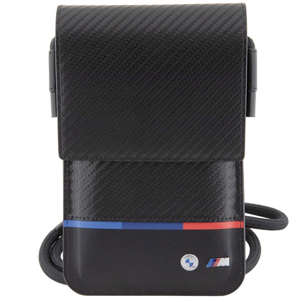 BMW Carbon Tricolor Line Wallet Bag - sort