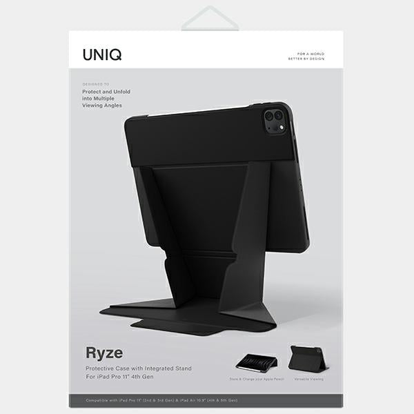 Uniq Ryze Case til iPad Pro 11" 2020 (2. generation) / iPad Pro 11" 2021 (3. generation) / iPad Pro 11" 2022 (4. generation) / iPad Air 10.9" 2020 (4. generation) / iPad Air 10.9" 2022 (5. generation) - sort