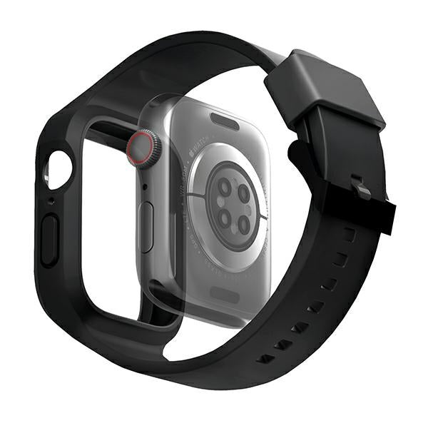 Uniq Monos 2 i 1 rem + æske til Apple Watch 45/44 mm - sort