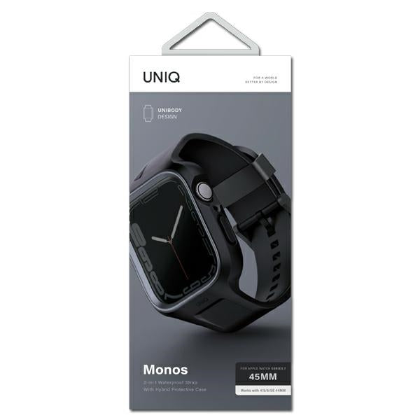 Uniq Monos 2 i 1 rem + æske til Apple Watch 45/44 mm - sort
