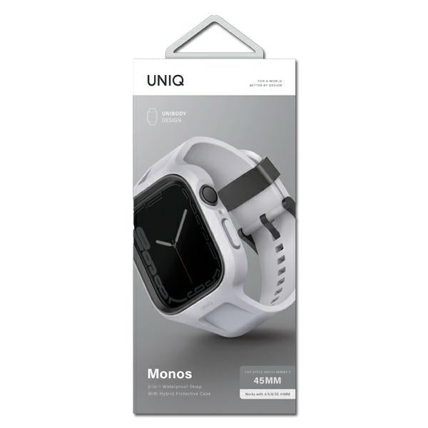 Uniq Monos 2 i 1 Set Strap + Case til Apple Watch 45 / 44 mm - Grå
