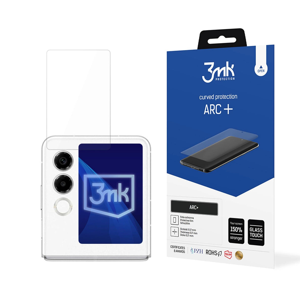 3mk ARC+ folie på Nubia Flip 2 (forrest)