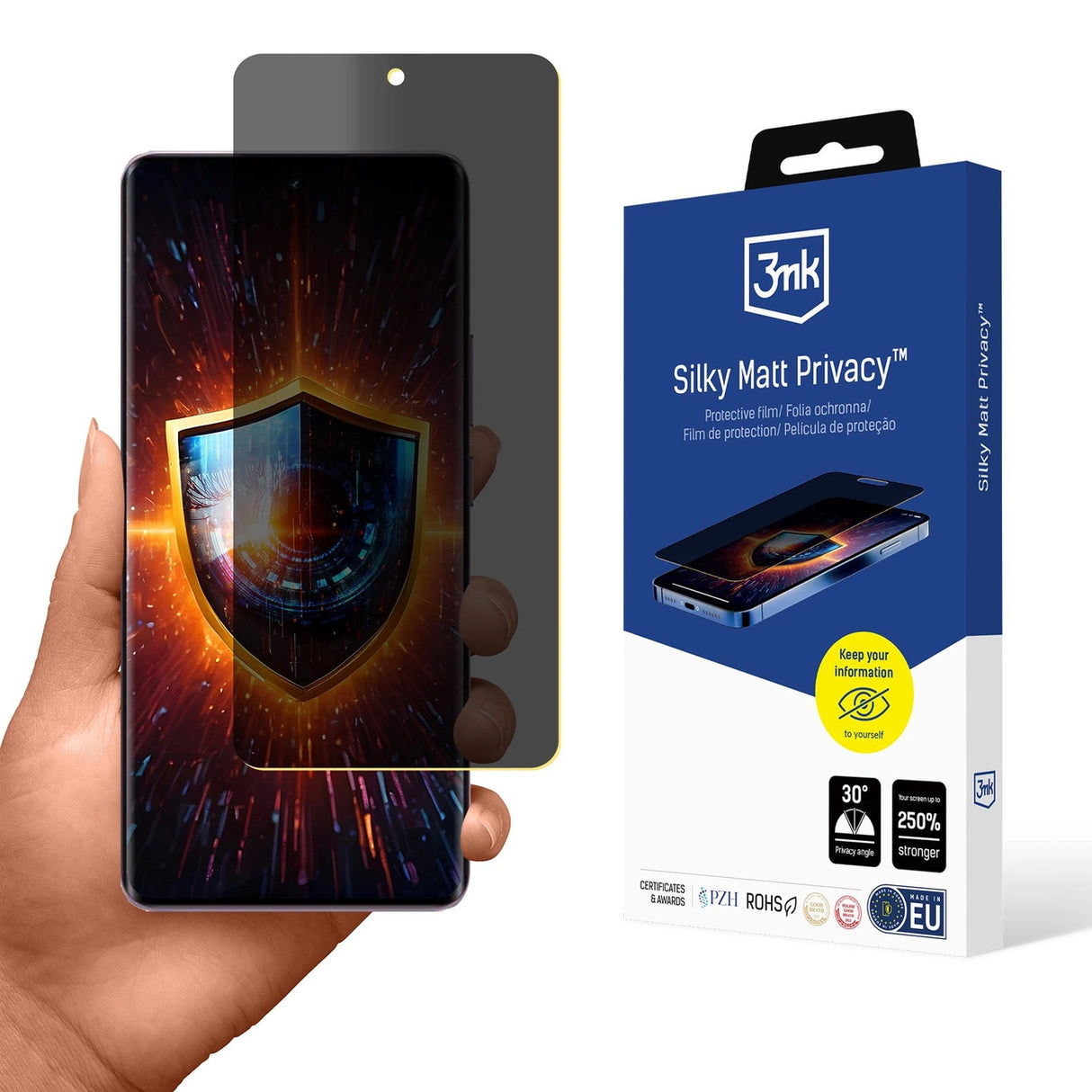 3mk Silky Matt Privacy Privacy Film til Realme 14 Pro